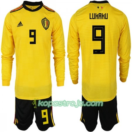 Billiga Fotbollströjor Belgien LURARU 9 Barn VM 2018 Borta tröja Långärmad